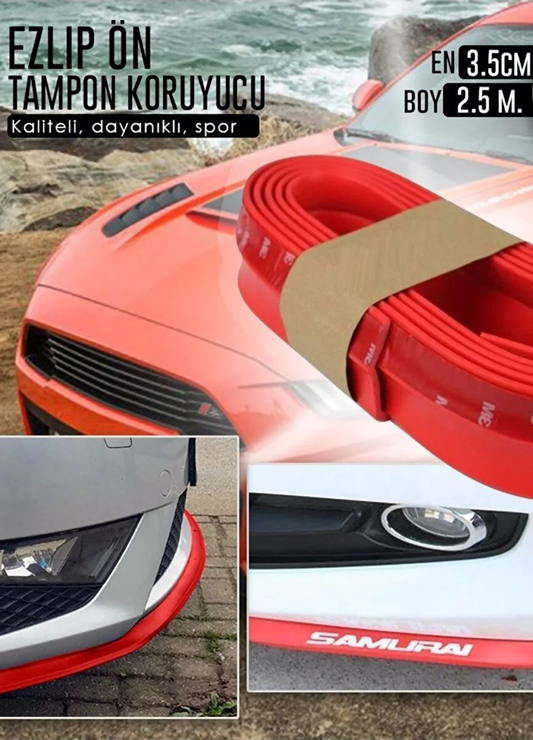 Kırmızı Ön Tampon Eki Ön Lip Tüm Araçlara Uygun Kırılmaz Samurai